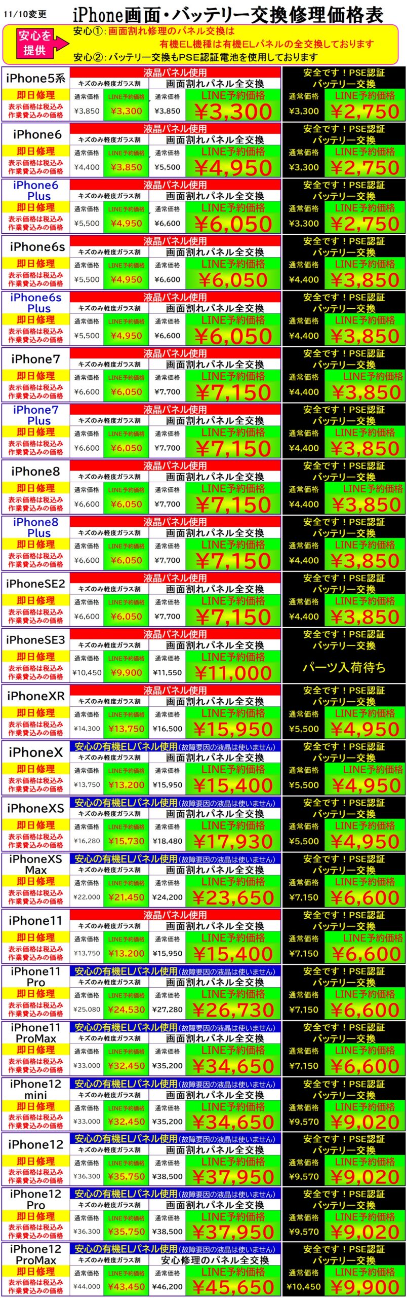 iPhoneの修理は草加市、八潮市、川口市、三郷市、吉川市、足立区のお客様は当日修理で地域最安値、総務省修理登録店、フレンド草加本店へ